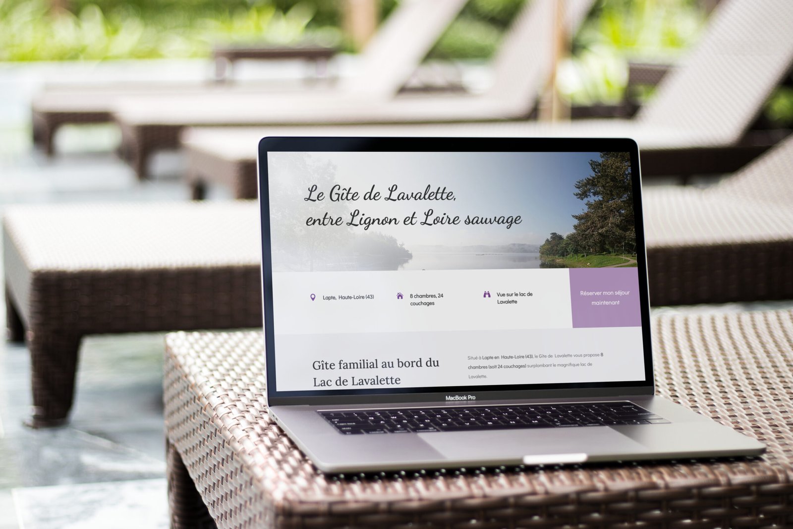 Macbook Pro Gite de Lavalette creation site internet gite